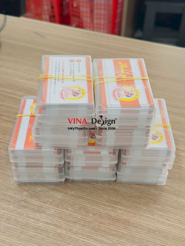 In name card Offset ghép bài cho tiệm khô bò sỉ lẻ, hàng gửi đi Garland, Texas, Mỹ từ TPHCM - INKTS3744