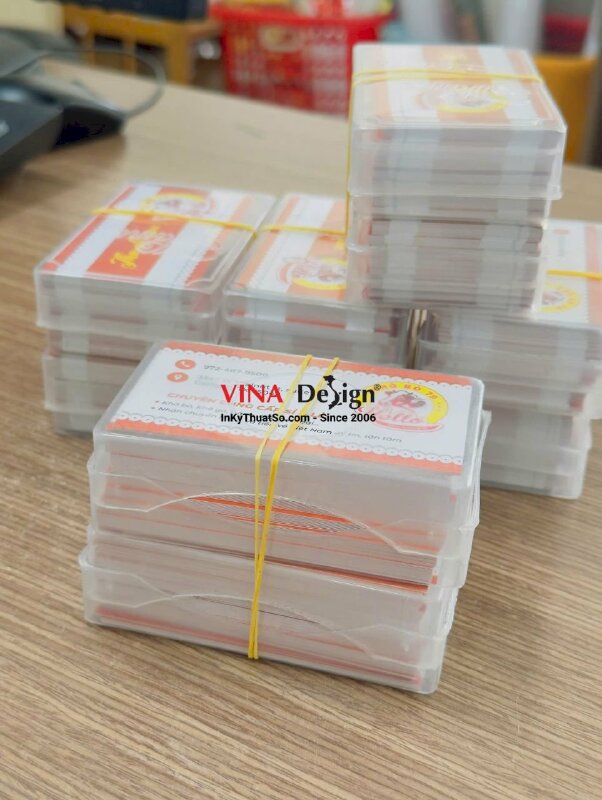 In name card Offset ghép bài cho tiệm khô bò sỉ lẻ, hàng gửi đi Garland, Texas, Mỹ từ TPHCM - INKTS3744