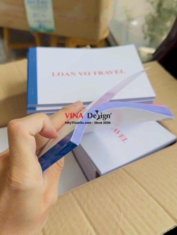 In quyển biên lai Receipt tiếng Anh cho công ty du lịch, lữ hành Travel - INKTS3724