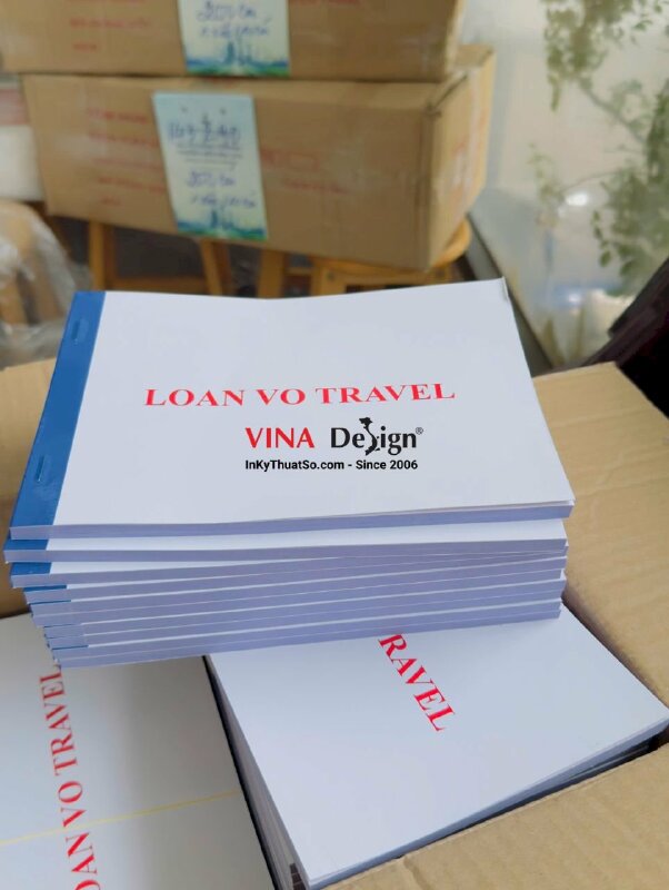 In quyển biên lai Receipt tiếng Anh cho công ty du lịch, lữ hành Travel - INKTS3724