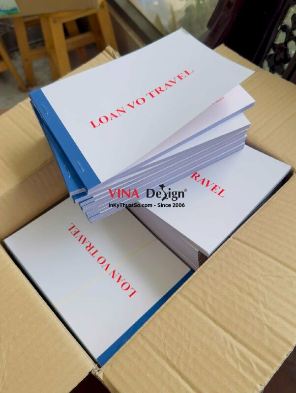 In quyển biên lai Receipt tiếng Anh cho công ty du lịch, lữ hành Travel - INKTS3724