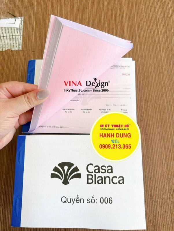 In quyển phiếu thu công ty đầu tư phát triển dịch vụ nghỉ dưỡng chăm sóc sức khỏe - INKTS3750