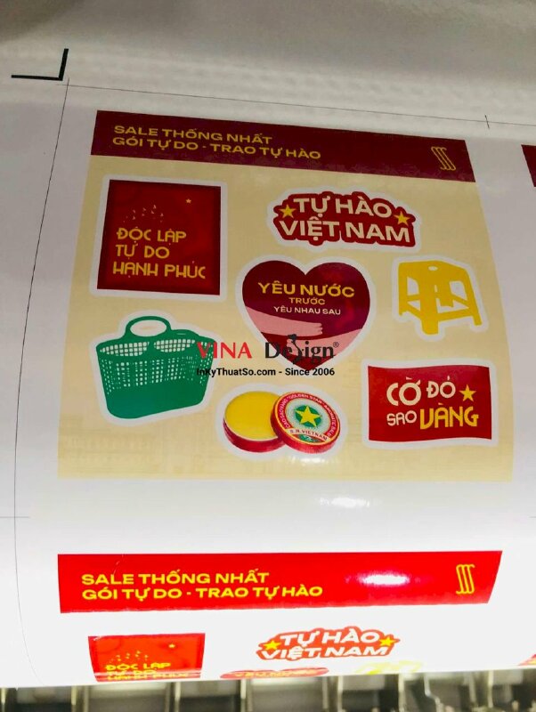 In set sticker chủ đề Tự hào Việt Nam, in số lượng lớn từ Decal sữa - INKTS3773