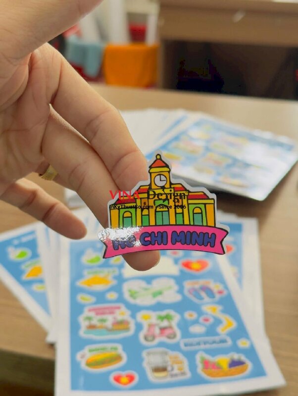 In set sticker chủ đề Việt Nam, Vietnam Icons & Symbols, in decal sữa khổ A5 - INKTS3759