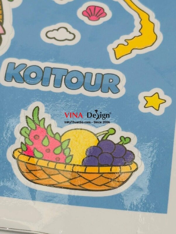 In set sticker chủ đề Việt Nam, Vietnam Icons & Symbols, in decal sữa khổ A5 - INKTS3759