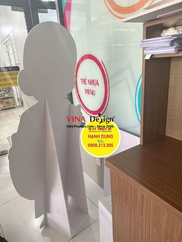 In standee mô hình Chú Tiểu cao 160cm sự kiện Khóa Tu hàng tháng tại Chùa - INKTS3739