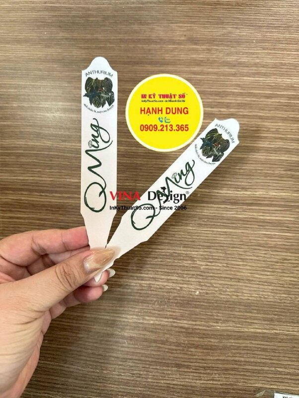 In tag ghi tên cây dạng cắm nametag nhựa PVC ghi chú, bền bỉ, chống nước, chống bạc màu - INKTS3734