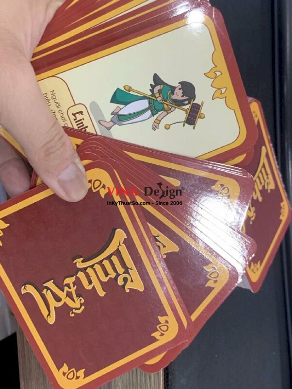 In thẻ bài Board game theo chủ đề, in nhanh giấy C300gsm, cán bóng, bo tròn góc - INKTS3731