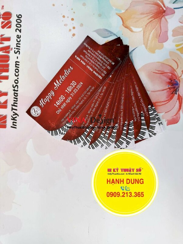 In vé sự kiện chương trình biểu diễn piano cho trường nhạc họa - INKTS1322