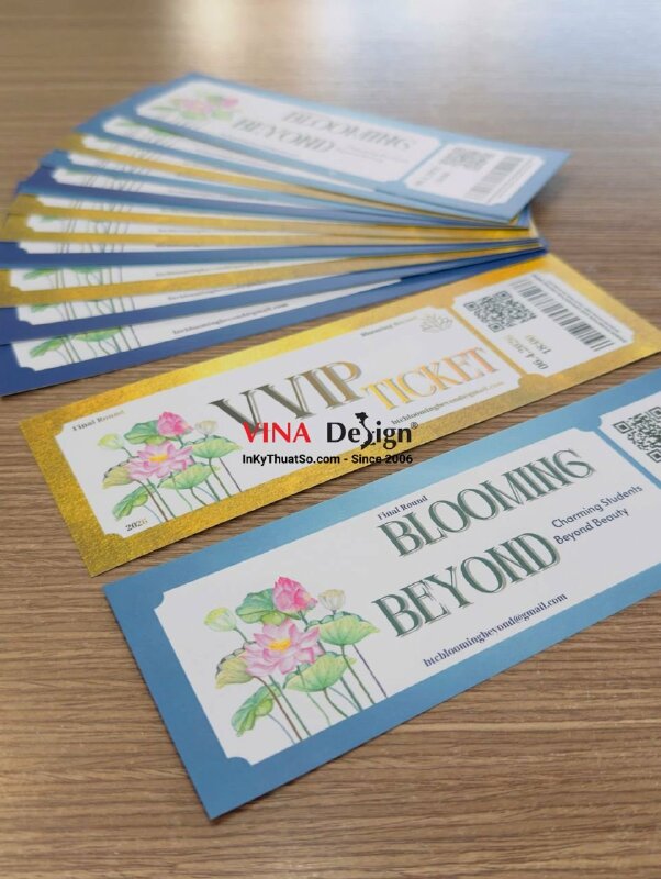 In vé vào cổng, vé check-in sự kiện cuộc thi sắc đẹp sinh viên, có nhận in test mẫu - INKTS3728