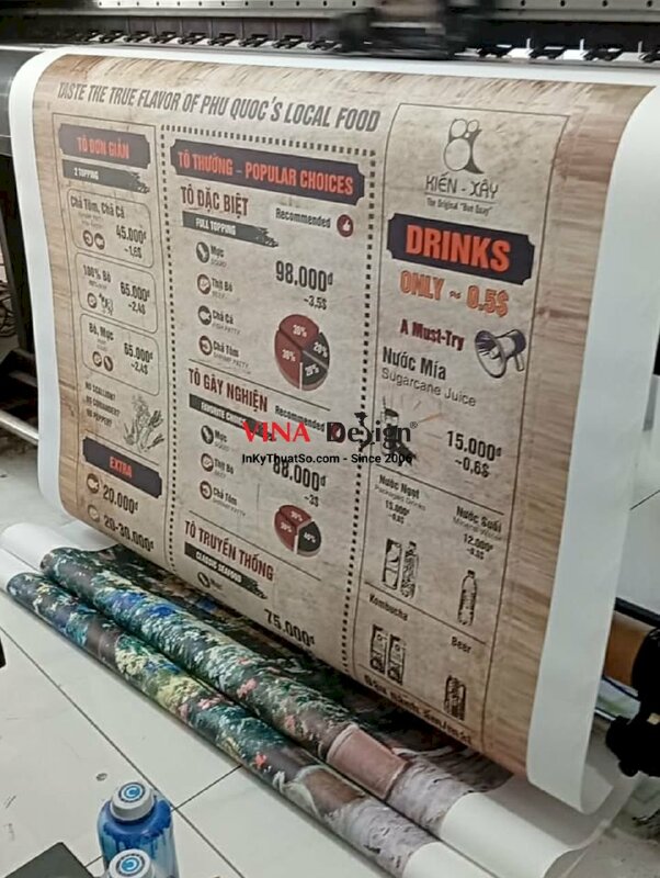 Tranh trang trí quán bún quậy Phú Quốc, in Canvas mực dầu mờ hình món ăn, kể câu chuyện thương hiệu - INKTS3373