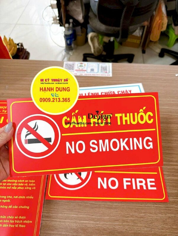 In bảng formex Tiêu lệnh PCCC, Cấm bán thuốc lá, rượu bia cho cửa hàng Tạp Hóa - INKTS3783