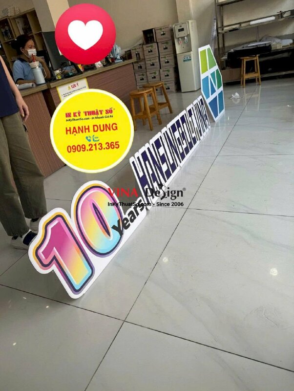 In bảng kỷ niệm 10 năm thành lập công ty từ Formex - INKTS3782