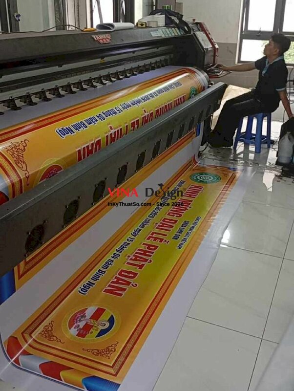In banner Kính Mừng Đại Lễ Phật Đản, băng rôn Phật Đản bạt hiflex - INKTS3105