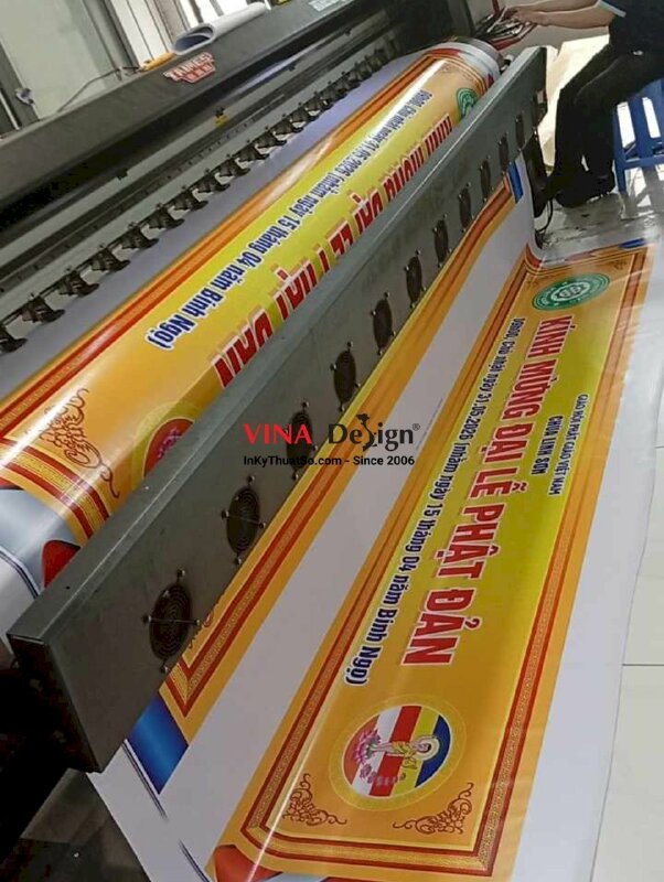 In banner Kính Mừng Đại Lễ Phật Đản, băng rôn Phật Đản bạt hiflex - INKTS3105