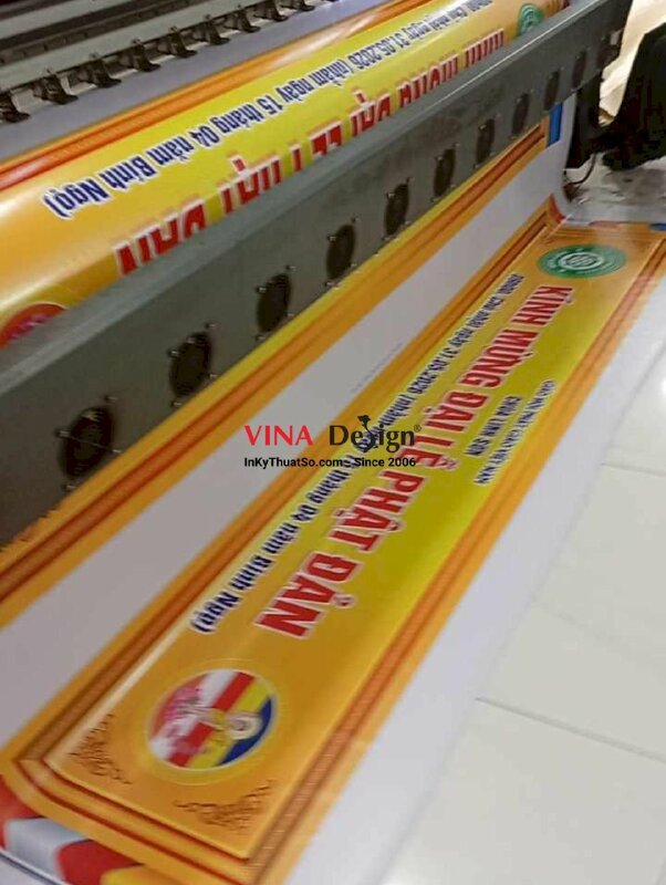 In banner Kính Mừng Đại Lễ Phật Đản, băng rôn Phật Đản bạt hiflex - INKTS3105