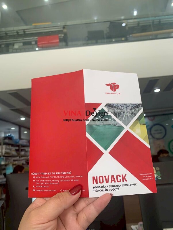 In bao thư cửa sổ kính đựng tờ brochure công ty sơn công nghiệp - INKTS3785