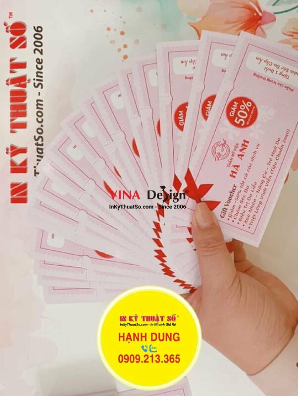In gift voucher giảm giá Spa, in voucher giảm 50% tất cả các dịch vụ Spa massage - INKTS1125