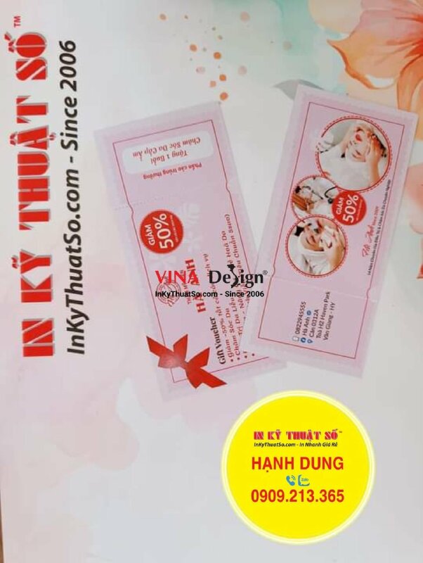 In gift voucher giảm giá Spa, in voucher giảm 50% tất cả các dịch vụ Spa massage - INKTS1125