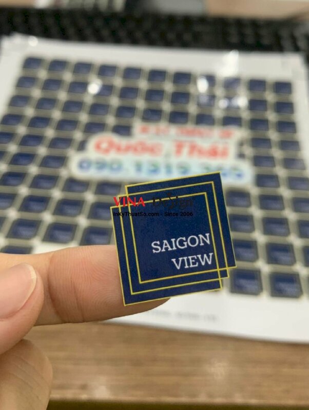 In Logo tem nhãn Decal sữa mực dầu, cán màng bóng, bế demi theo viền dễ bóc dán - INKTS992