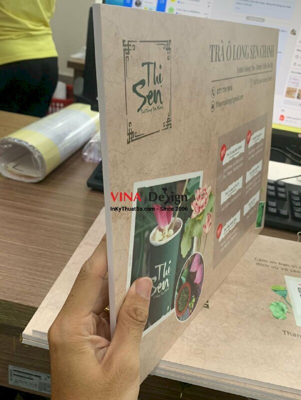 In menu cầm tay quán trà chanh - INKTS362