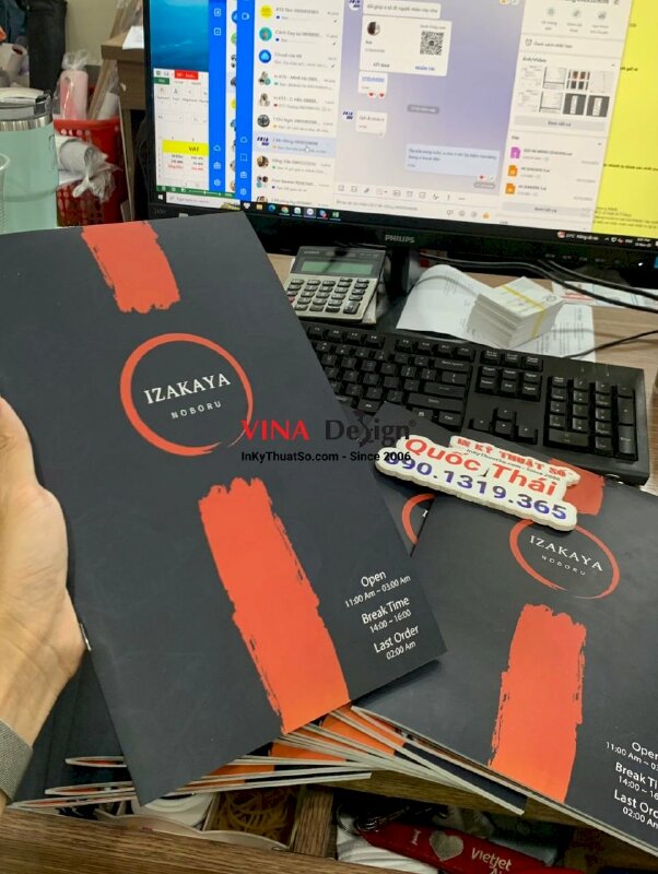 In menu nhà hàng Nhật Bản, làm thực đơn nhà hàng - INKTS870