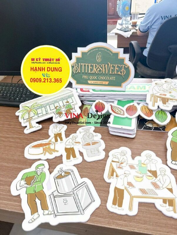 In mô hình trang trí quy trình sản xuất Socola Phú Quốc, in Formex, hàng gửi từ TPHCM đi Phú Quốc - INKTS3792