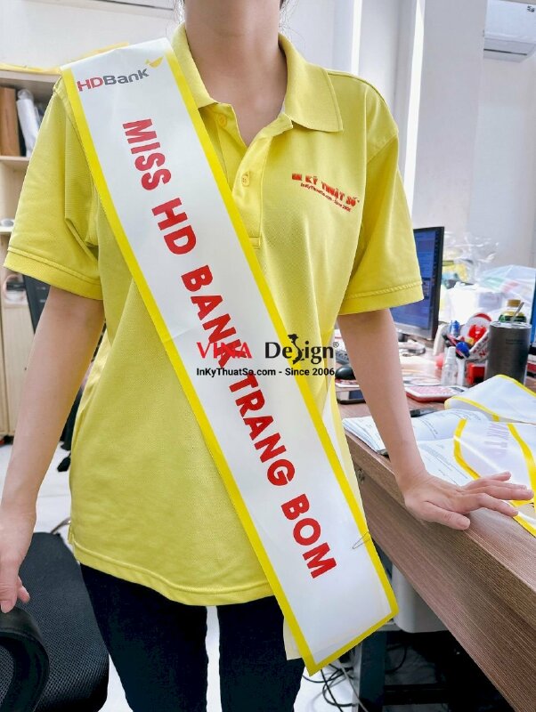 In sash hoa hậu và nam vương, băng đeo chéo Miss and Mister - INKTS541