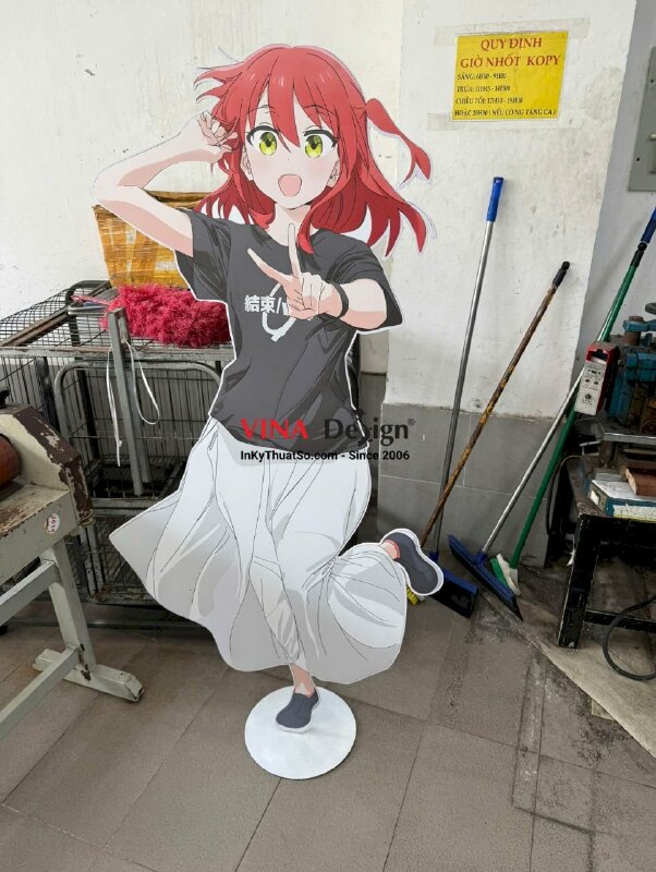 In standee chân sắt nhân vật Ikuyo Kita từ anime Bocchi the Rock - INKTS3786