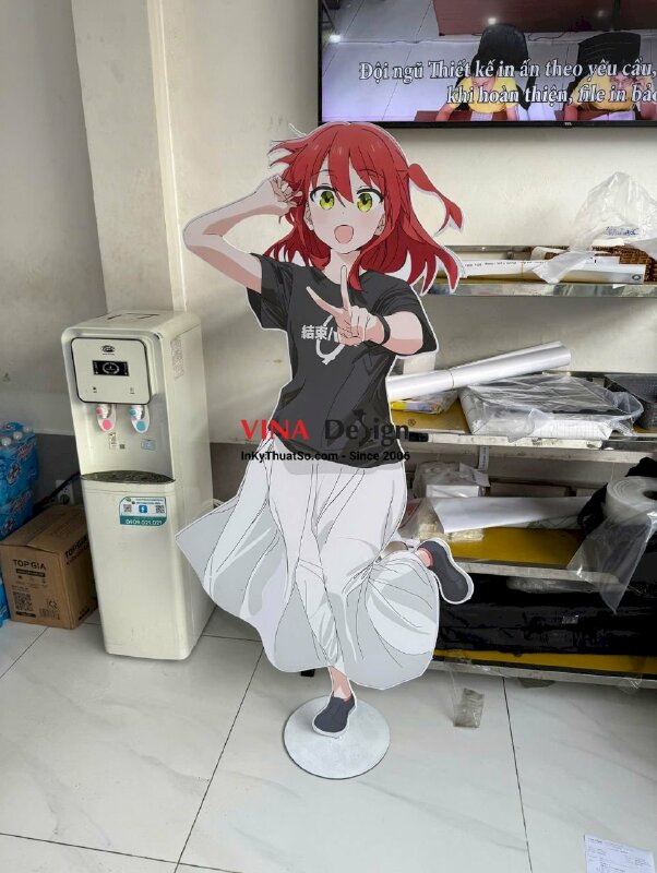 In standee chân sắt nhân vật Ikuyo Kita từ anime Bocchi the Rock - INKTS3786