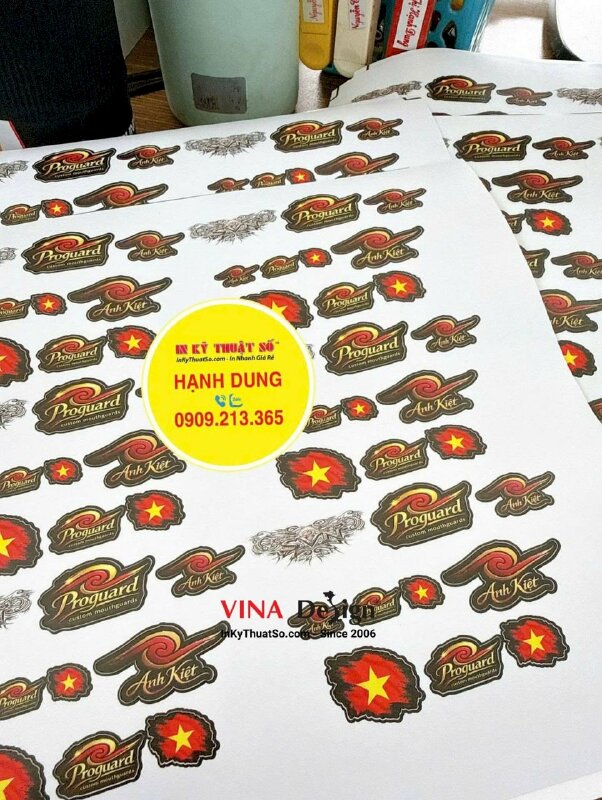 In sticker set decal sữa cán màng mờ, bế theo viền, dàn file in lên khổ 0.5m2 - INKTS3781