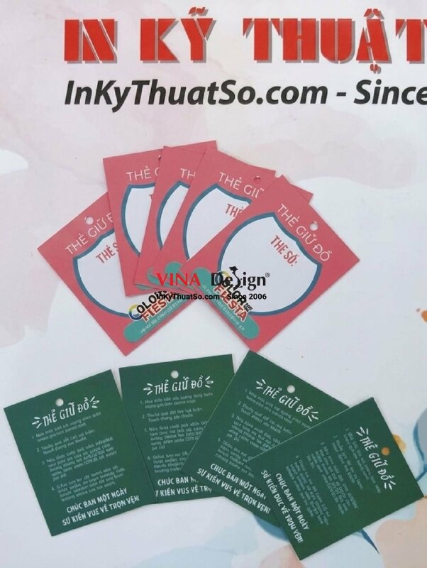 In tag giấy làm thẻ giữ đồ hội chợ Festival lễ hội màu sắc - INKTS1355