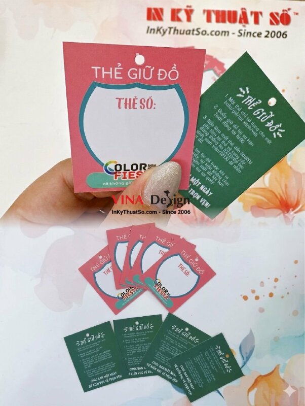 In tag giấy làm thẻ giữ đồ hội chợ Festival lễ hội màu sắc - INKTS1355