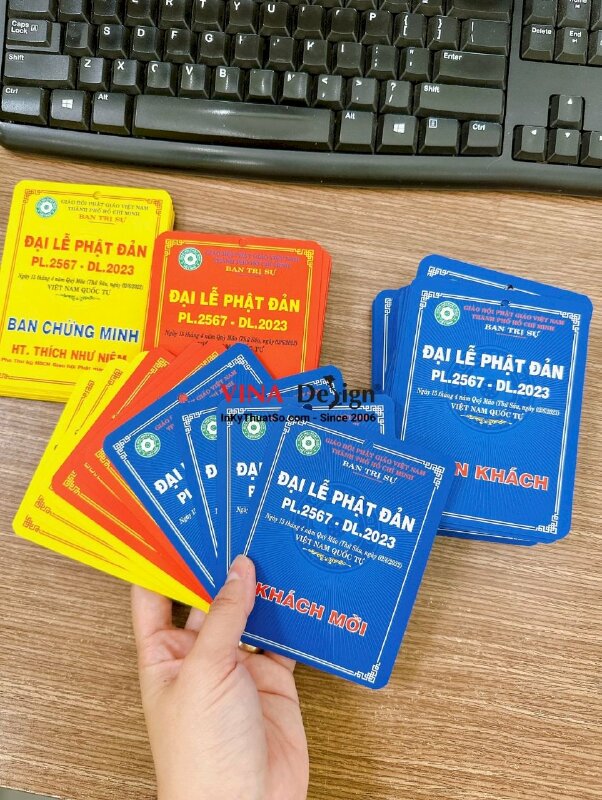 In thẻ ban tổ chức Đại Lễ Phật Đản Vesak - INKTS517