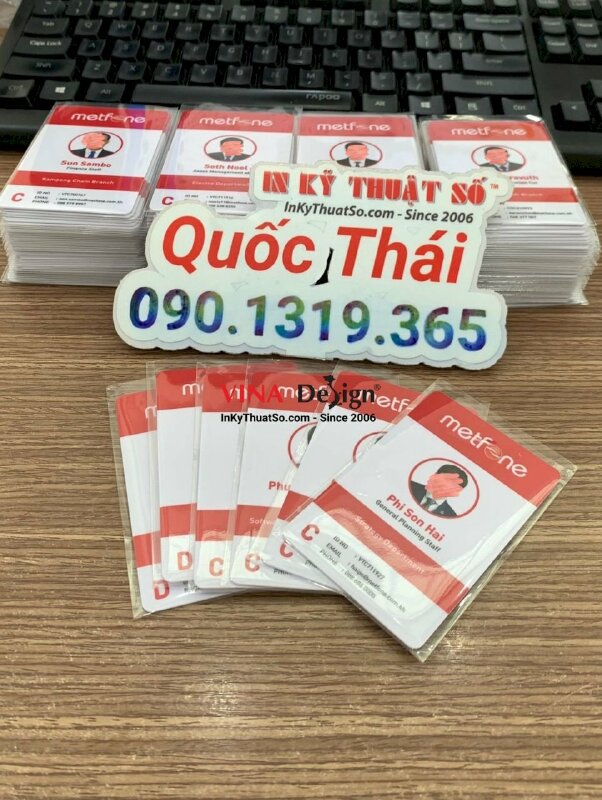 In thẻ nhân viên công ty nhà mạng viễn thông, hàng gửi từ TPHCM đi Campuchia - INKTS1011