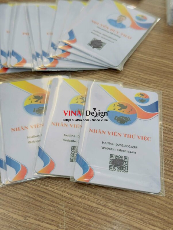 In thẻ nhân viên số lượng ít cho bất động sản chuyên cung cấp dịch vụ phòng cho thuê và căn hộ - INKTS3778