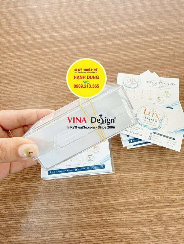In thẻ tích điểm spa royalty card khách hàng thân thiết, hàng gửi đi Canada - INKTS3807