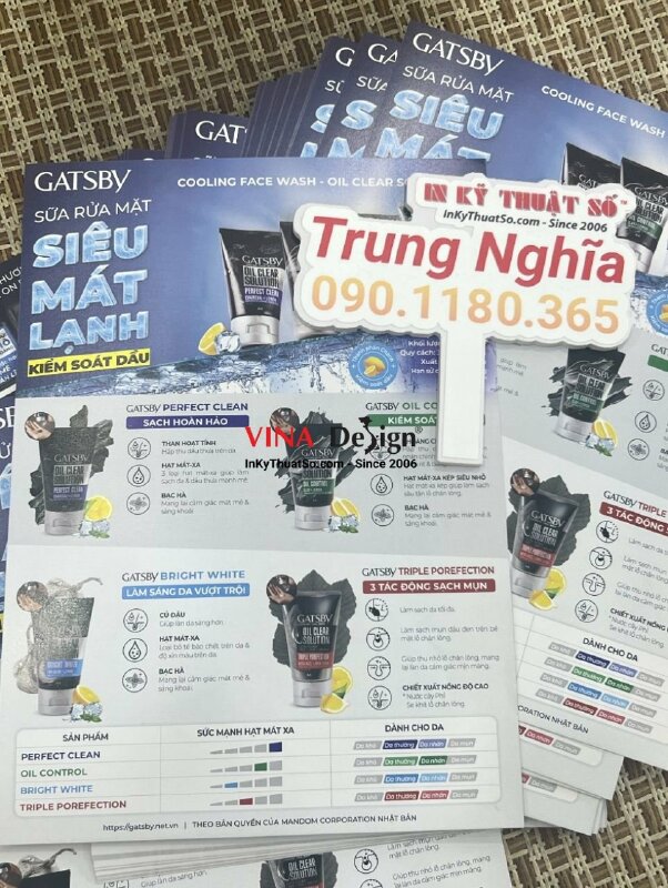 In tờ rơi sản phẩm sữa rửa mặt - INKTS512