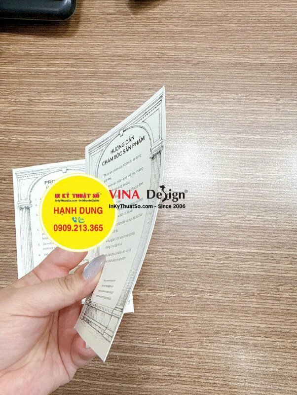 Thiết kế in ấn tờ HDSD sản phẩm quần áo cao cấp song ngữ Việt Anh - INKTS3796