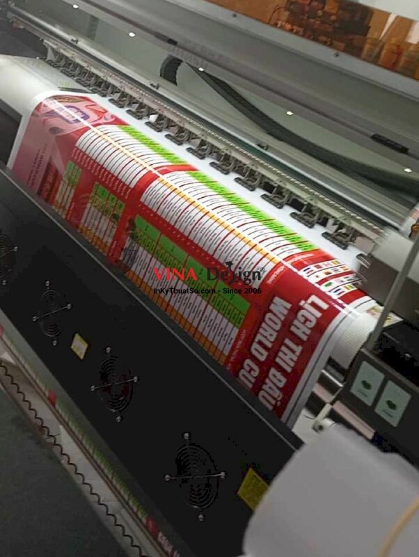 Thiết kế & in lịch thi đấu World Cup dán tường, in Decal sữa cán bóng - INKTS3766