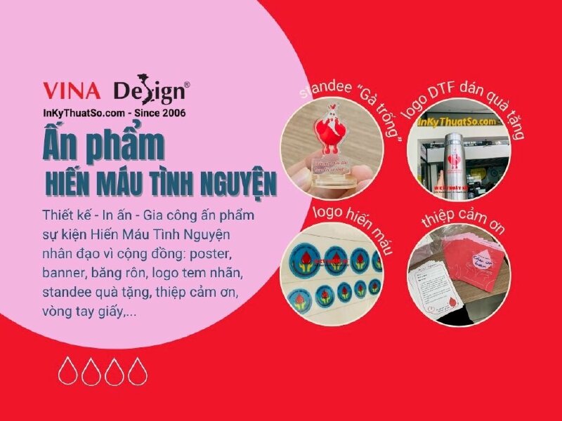 Top ấn phẩm sự kiện Hiến Máu Tình Nguyện nhân đạo vì cộng đồng tại In Kỹ Thuật Số Since 2006
