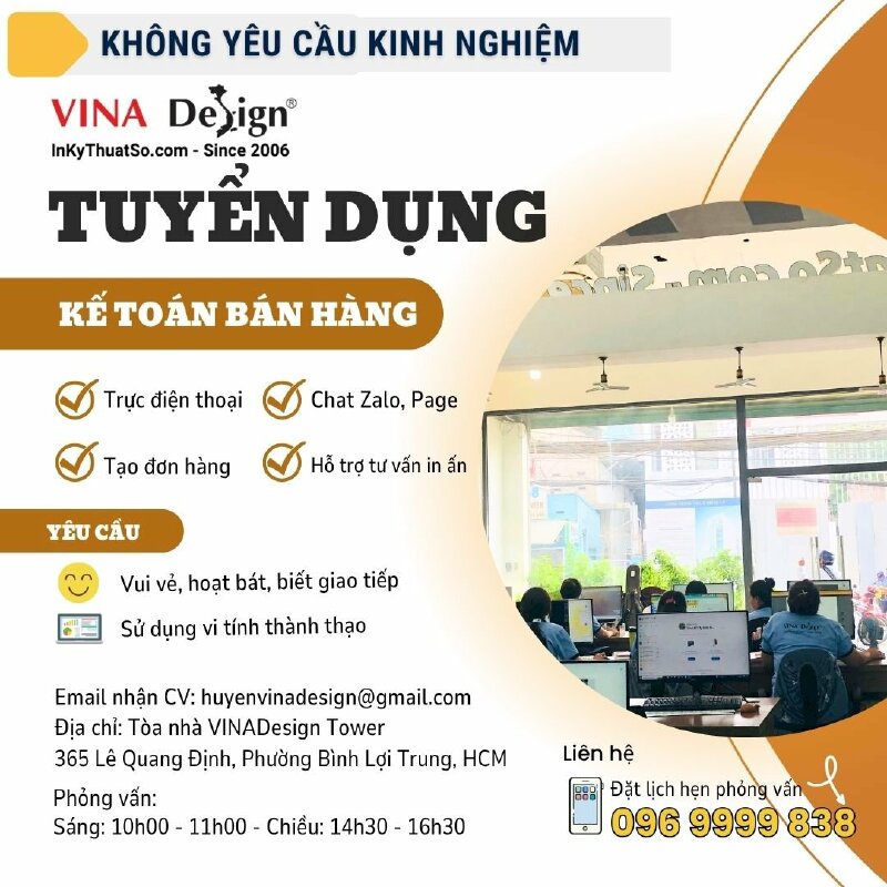 Công ty In Kỹ Thuật Số tuyển dụng Nhân viên Kế toán bán hàng