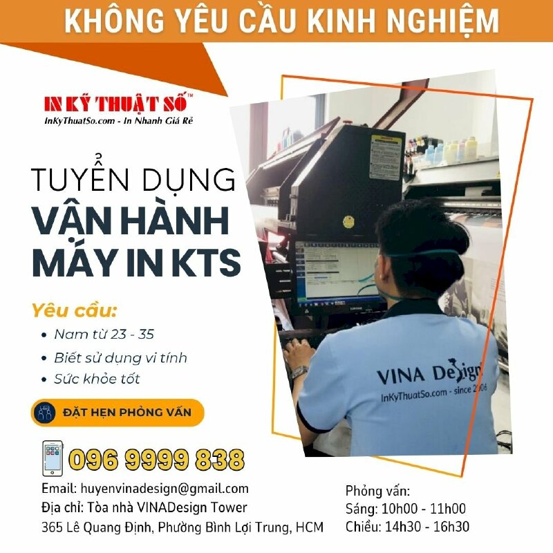 Công ty In Kỹ Thuật Số tuyển dụng Nhân viên Vận hành máy in Hiflex