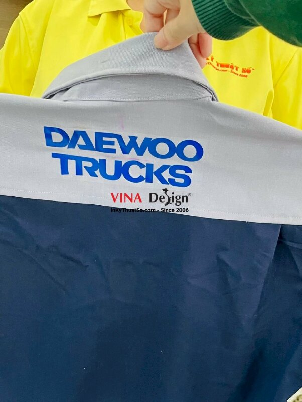 Decal in áo bảo hộ lao động logo công ty, Decal PU in chuyển nhiệt - INKTS751