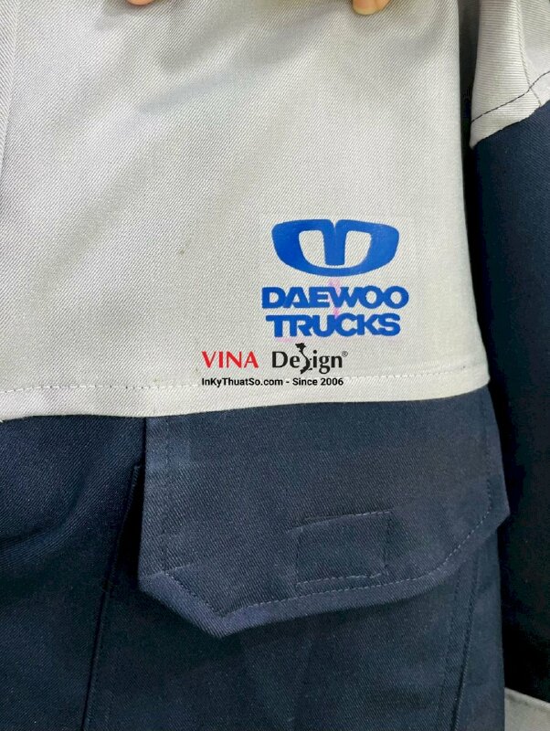 Decal in áo bảo hộ lao động logo công ty, Decal PU in chuyển nhiệt - INKTS751