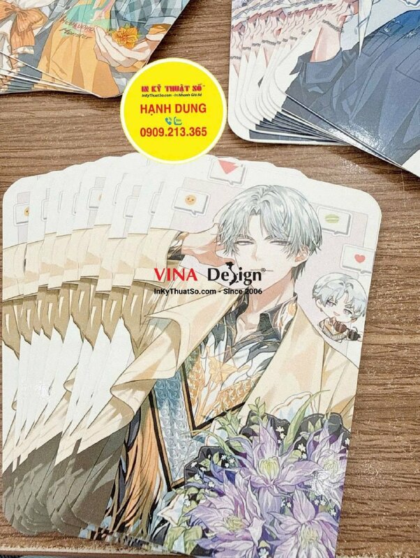 In card bo góc theo yêu cầu hình nhân vật Manga Manhwa Love and Deepspace - INKTS3815