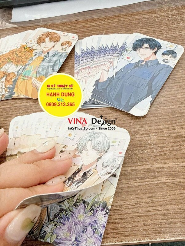 In card bo góc theo yêu cầu hình nhân vật Manga Manhwa Love and Deepspace - INKTS3815