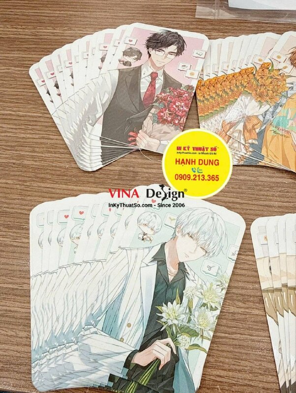 In card bo góc theo yêu cầu hình nhân vật Manga Manhwa Love and Deepspace - INKTS3815