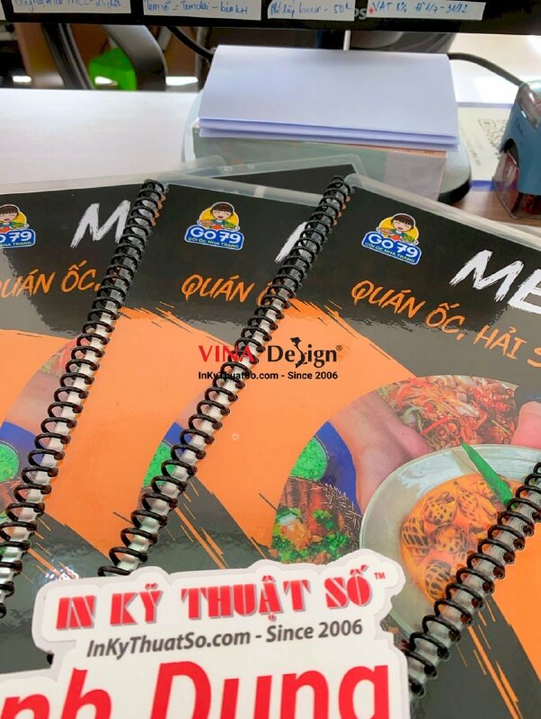 In menu quán ốc hải sản Nha Trang - gửi hàng từ TPHCM, menu gáy lò xo - INKTS538