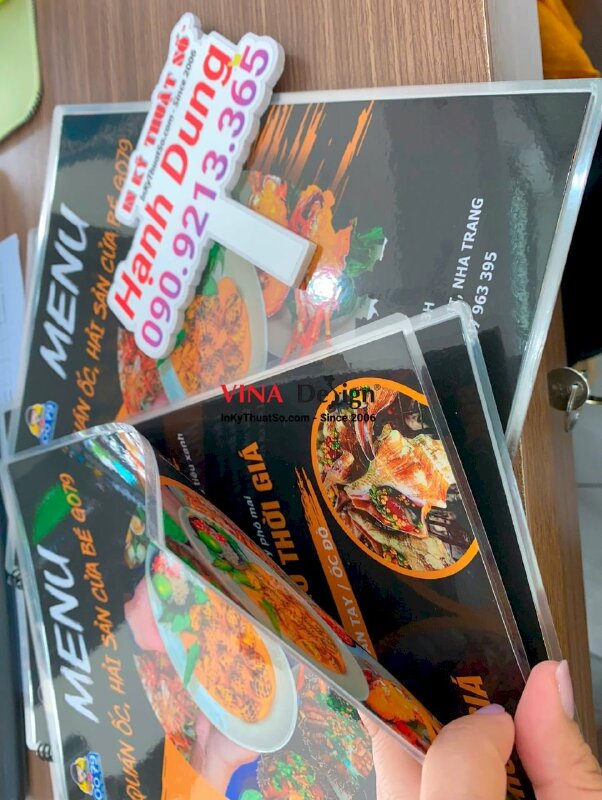 In menu quán ốc hải sản Nha Trang - gửi hàng từ TPHCM, menu gáy lò xo - INKTS538